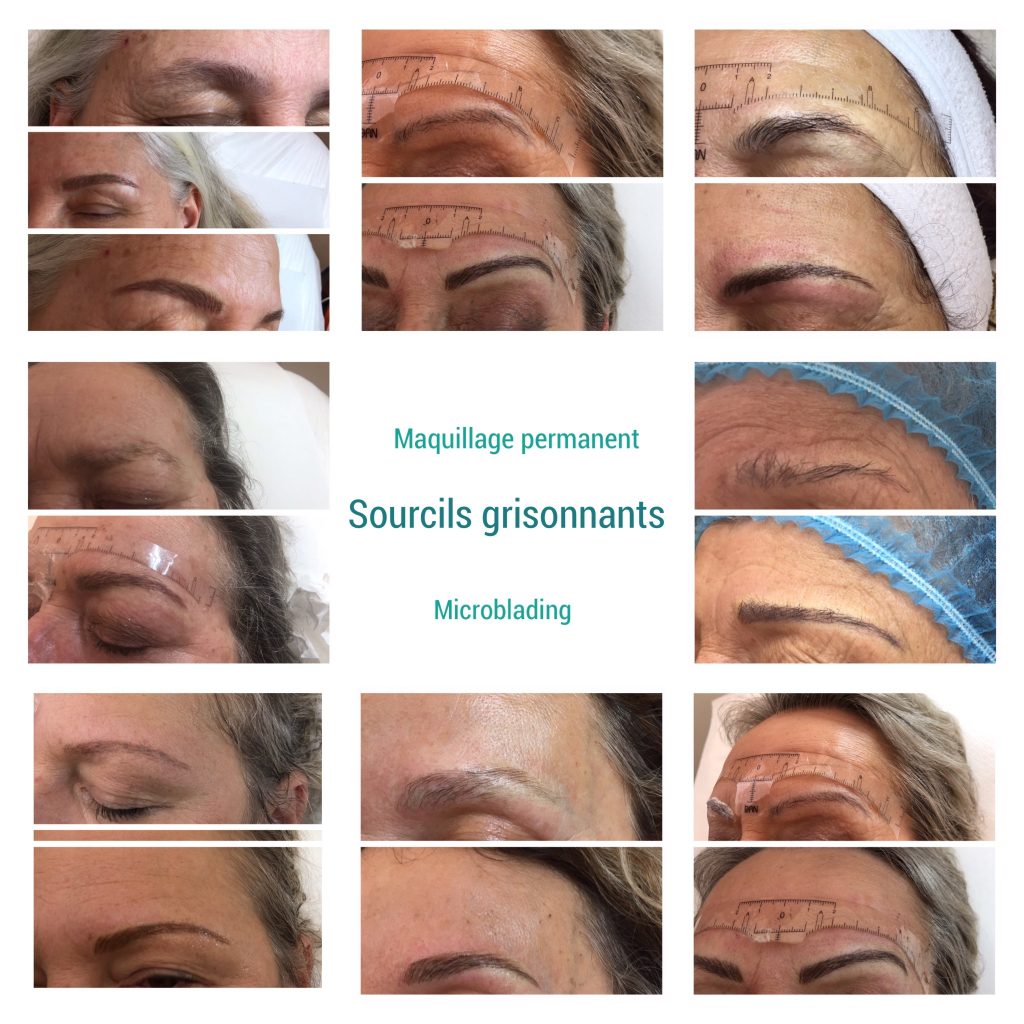 Maquillage permanent sourcils gris Maquillage des sourcils grisonnants