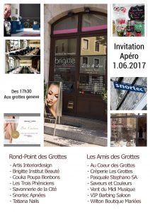 Invitation Grottes Apéritif chez Brigitte
